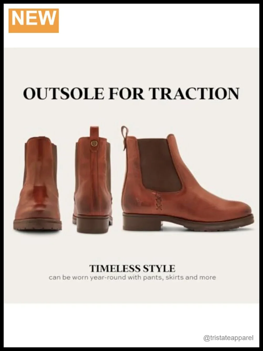 Genuine Leather Chelsea Boots Women Pull-On Leather Lining Low Heel Round Toe